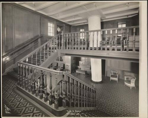 Главная лестница 2-го класса RMS Olympic.